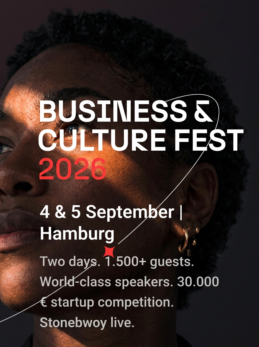 Plakat des AiDiA Business & Culture Fest 2026 am 4. und 5. September in Hamburg